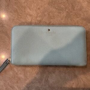 Kate Spade Sky Blue Zip Wallet